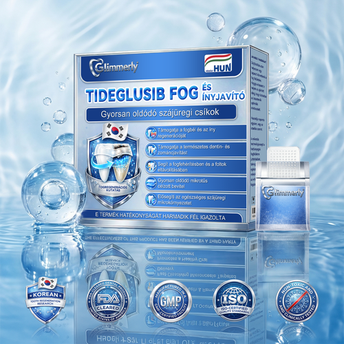 🦷 𝐆𝐥𝐢𝐦𝐦𝐞𝐫𝐥𝐲® 𝐓𝐢𝐝𝐞𝐠𝐥𝐮𝐬𝐢𝐛 Fog- és Ínyregeneráló Mikrotűs Párna | Fejlett Őssejtes Aktiválás Fogfehérítő Csíkok (🦷 Fogzománc és Dentin Újraépítése • Ínyerősítés • Fogatlanodás és Szageltávolítás • Fogérzékenység Megállítása)🐊