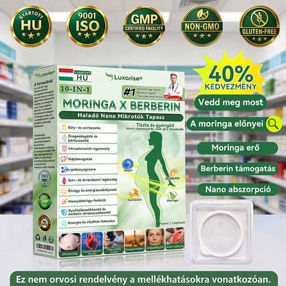🔥Hivatalos bolt  |  👩‍⚕️𝑳𝒖𝒙𝒂𝒓𝒊𝒔𝒆® MORINGA X BERBERIN 10-IN-1 Haladó Nano Mikrotük Tapasz(Egy naponta, látható változások 7 nap alatt) ✅  Tartalmazza az elhízást, a cukorbetegséget, az alvási apnoét, az ízületi problémákat és egyebeket🐊