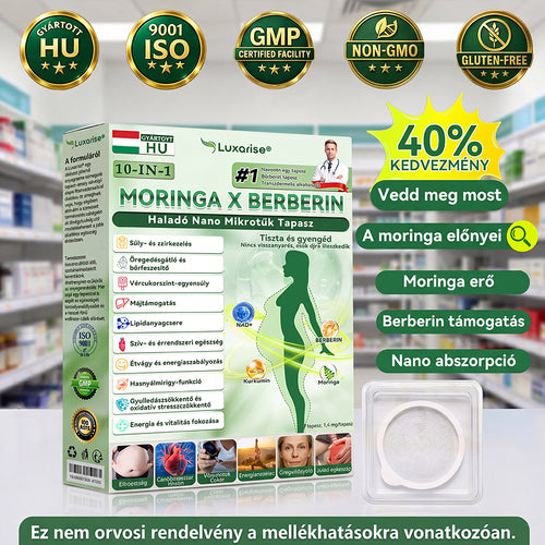 🔥Hivatalos bolt  |  👩‍⚕️𝑳𝒖𝒙𝒂𝒓𝒊𝒔𝒆® MORINGA X BERBERIN 10-IN-1 Haladó Nano Mikrotük Tapasz(Egy naponta, látható változások 7 nap alatt) ✅  Tartalmazza az elhízást, a cukorbetegséget, az alvási apnoét, az ízületi problémákat és egyebeket🩹