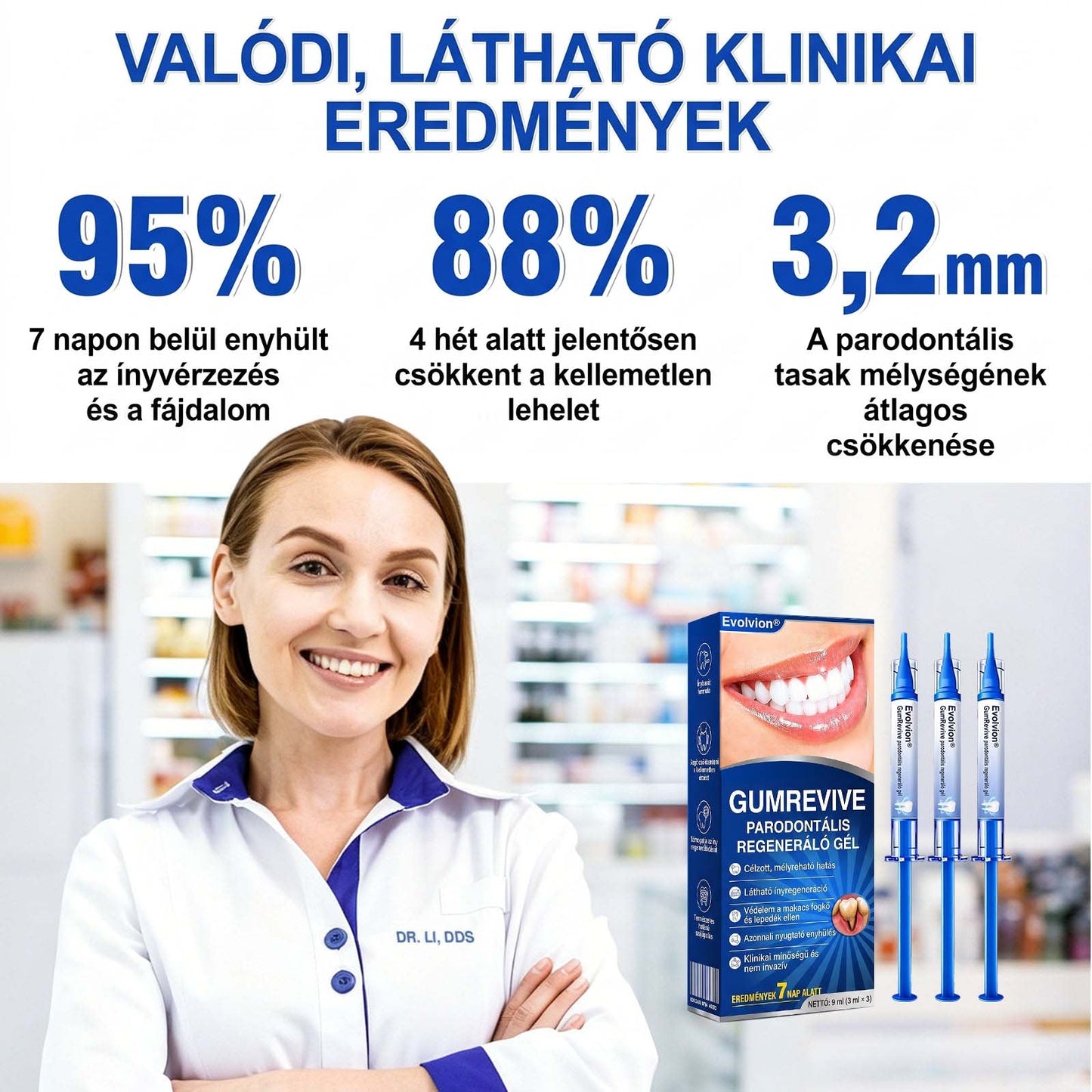 Evolvion® 🦷 GumRevive Ínyregeneráló Gél – Az egészségesebb ínyért és magabiztosabb mosolyért 🥰