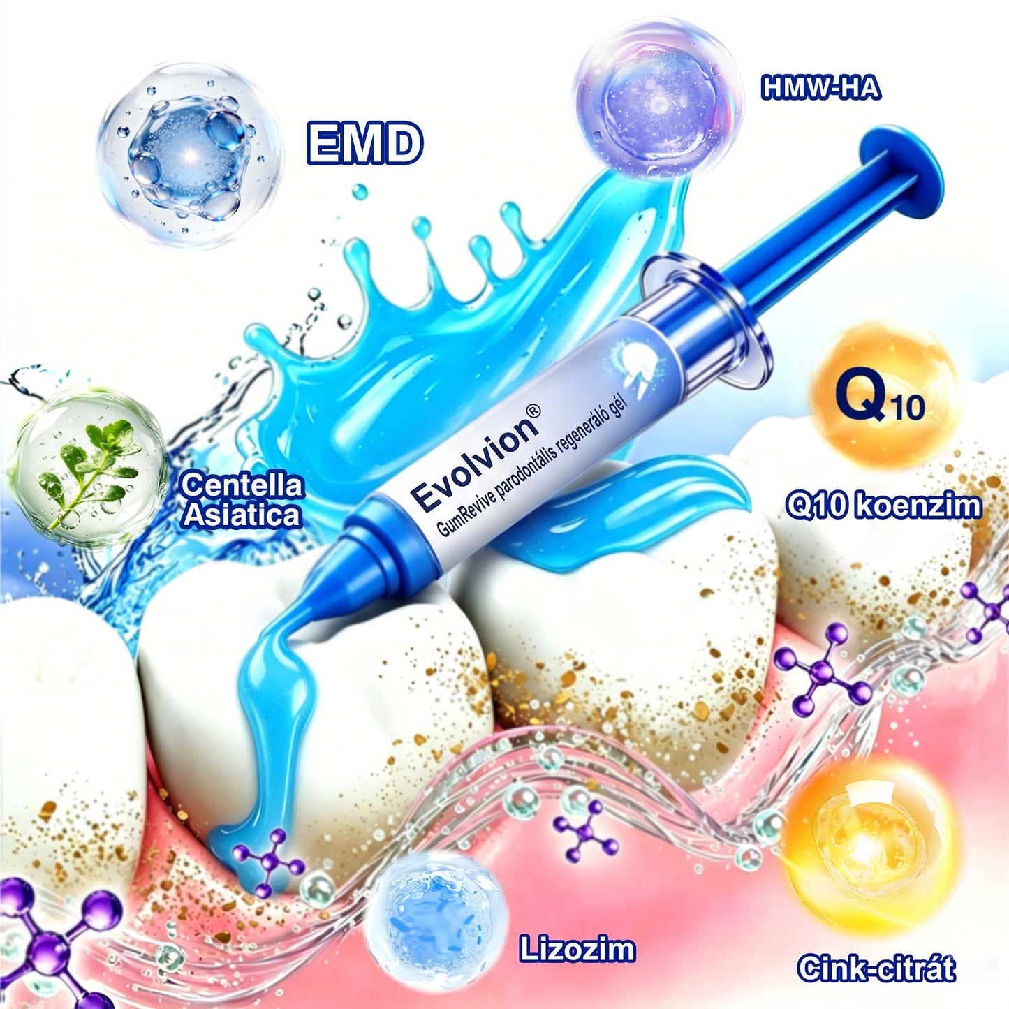 Evolvion® 🦷 GumRevive Ínyregeneráló Gél – Az egészségesebb ínyért és magabiztosabb mosolyért 🥰