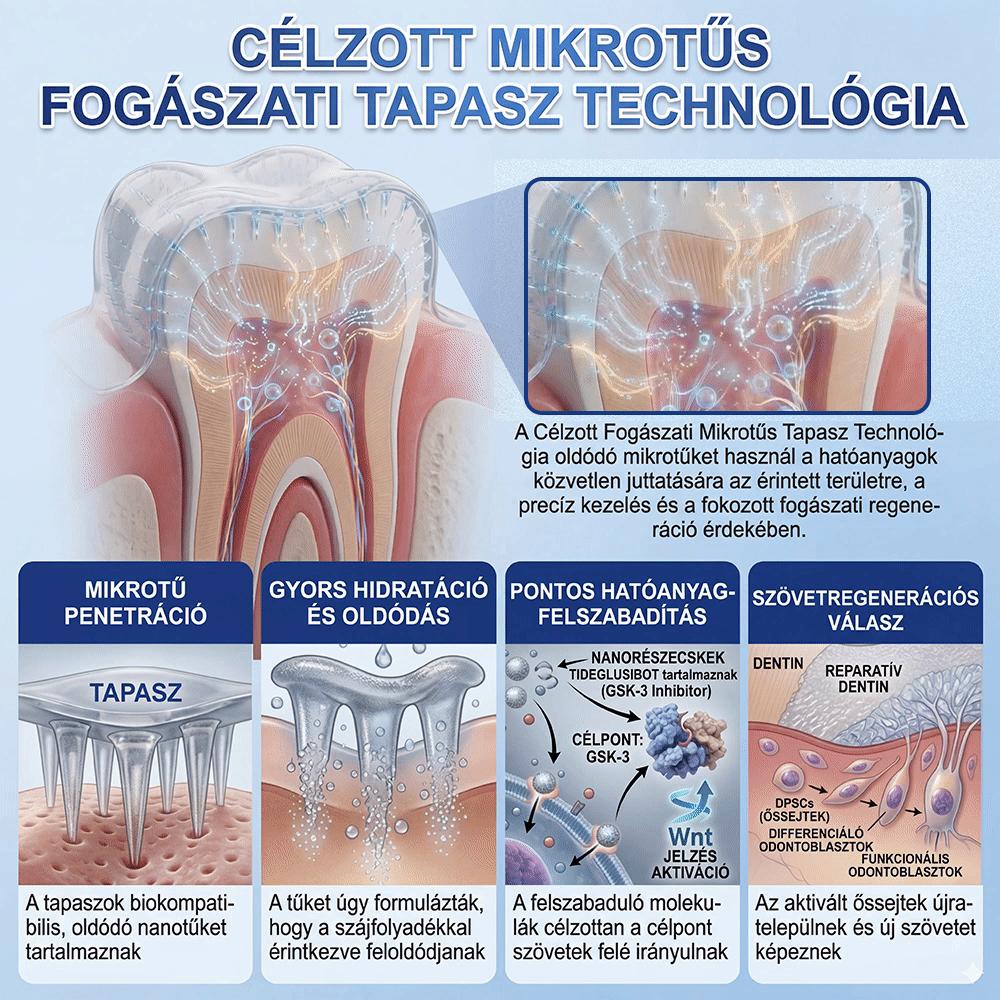 🦷 𝐆𝐥𝐢𝐦𝐦𝐞𝐫𝐥𝐲® 𝐓𝐢𝐝𝐞𝐠𝐥𝐮𝐬𝐢𝐛 Fog- és Ínyregeneráló Mikrotűs Párna | Fejlett Őssejtes Aktiválás Fogfehérítő Csíkok (🦷 Fogzománc és Dentin Újraépítése • Ínyerősítés • Fogatlanodás és Szageltávolítás • Fogérzékenység Megállítása)🐊